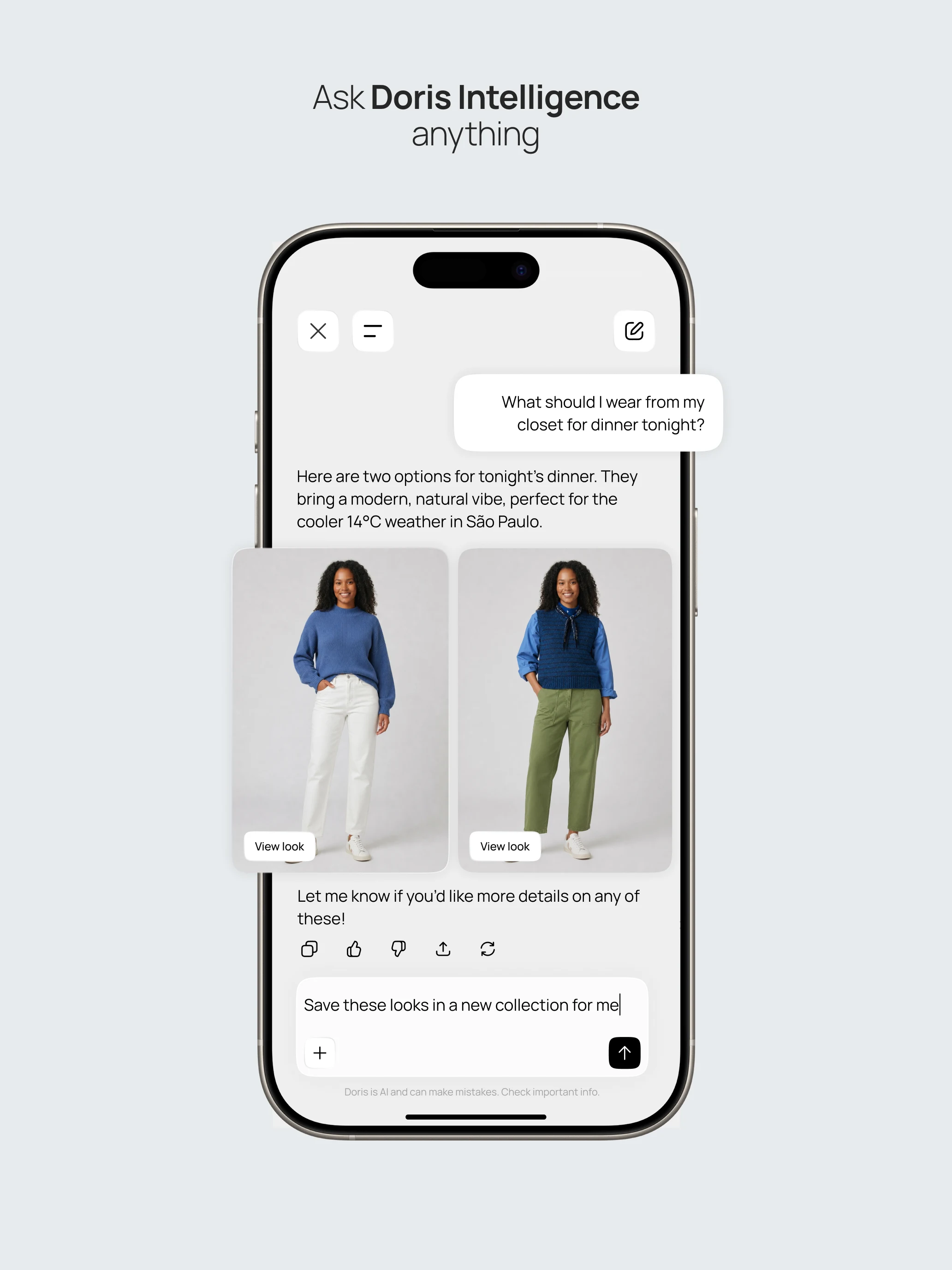 Doris – AI Outfit & Style App screenshot